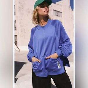 Free People Switch Up Pullover In Twilight Sky.  Size medium